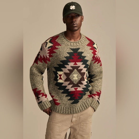 Lucky Brand Aztec Novelty Crew Sweater NWT S M XL XXL - Picture 4 of 10